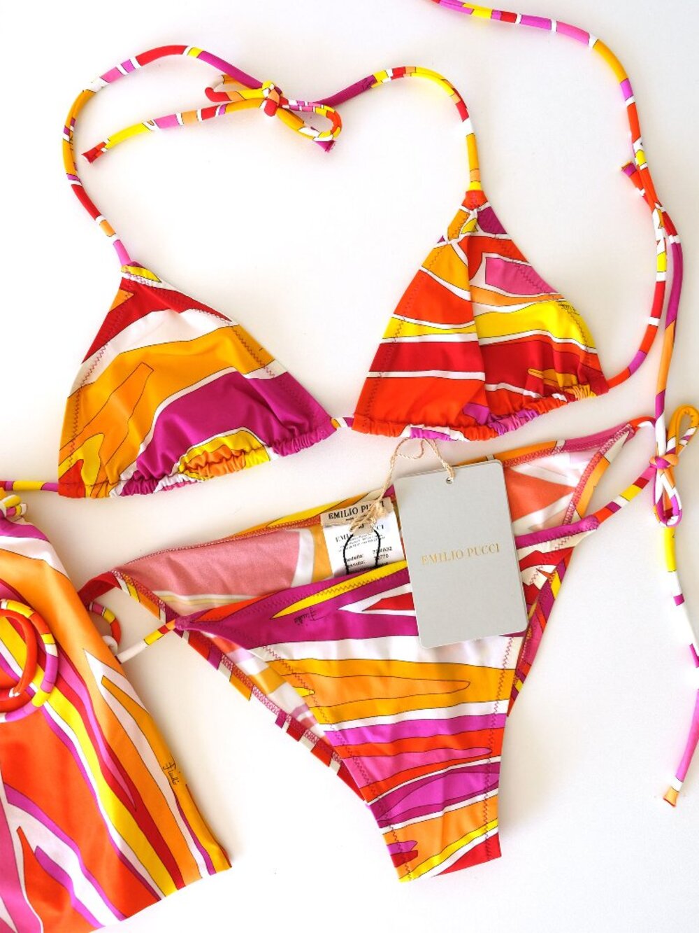 Emilio Pucci Bikini, 2-piece set, Size 40 (US Small), NWT, Fuchia, Vermillion+